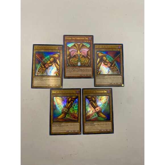 Yu-Gi-Oh Exodia the Forbidden One Ultra Rare Complete set YGLD Nm/M - Picture 2 of 3
